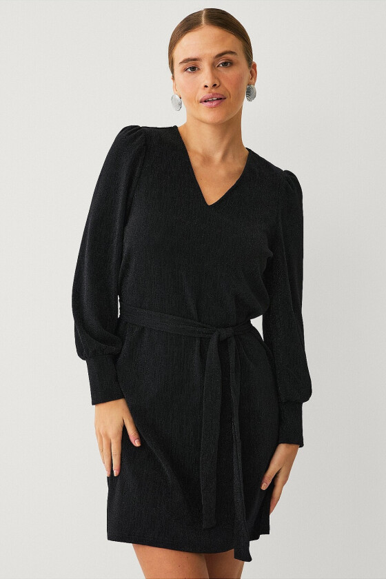 Kjole SLFAnita Agnethe LS Short Dress - Svart