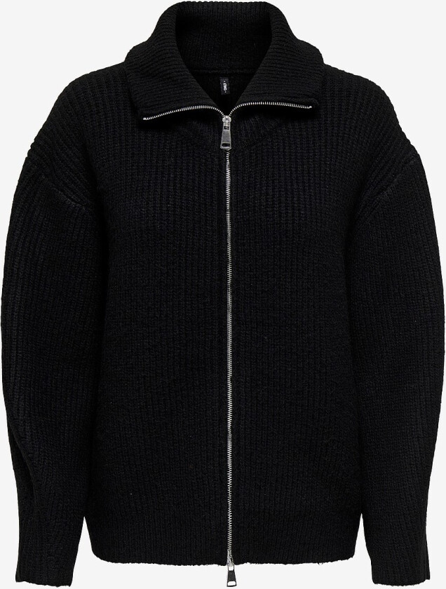 Kardigan onlMindy Life LS Double Zip Cardiga - Svart
