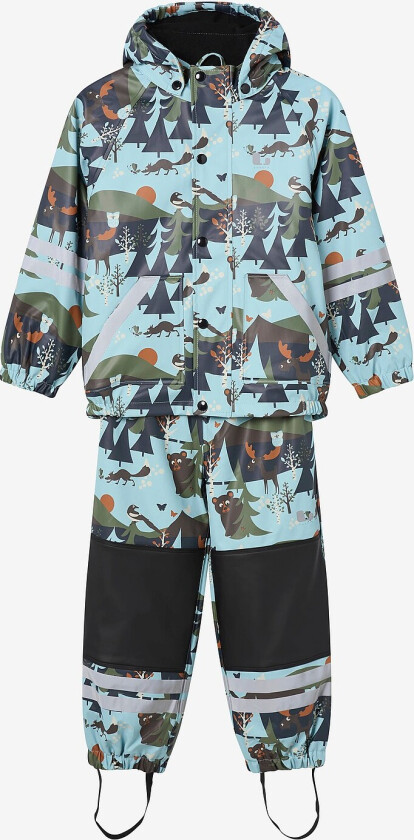 Regnsett Lekhyttan Rain Set Fleece - Blå