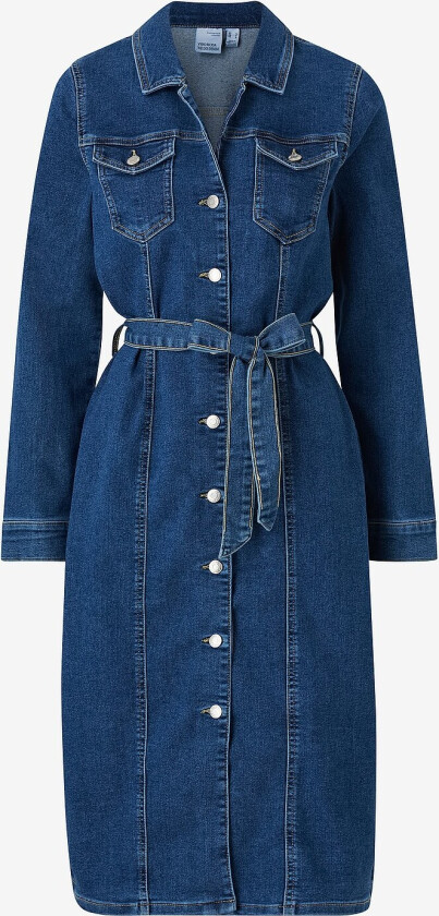 Denimkjole vmTelly LS 7/8 Dnm Dress Vi3472 - Blå