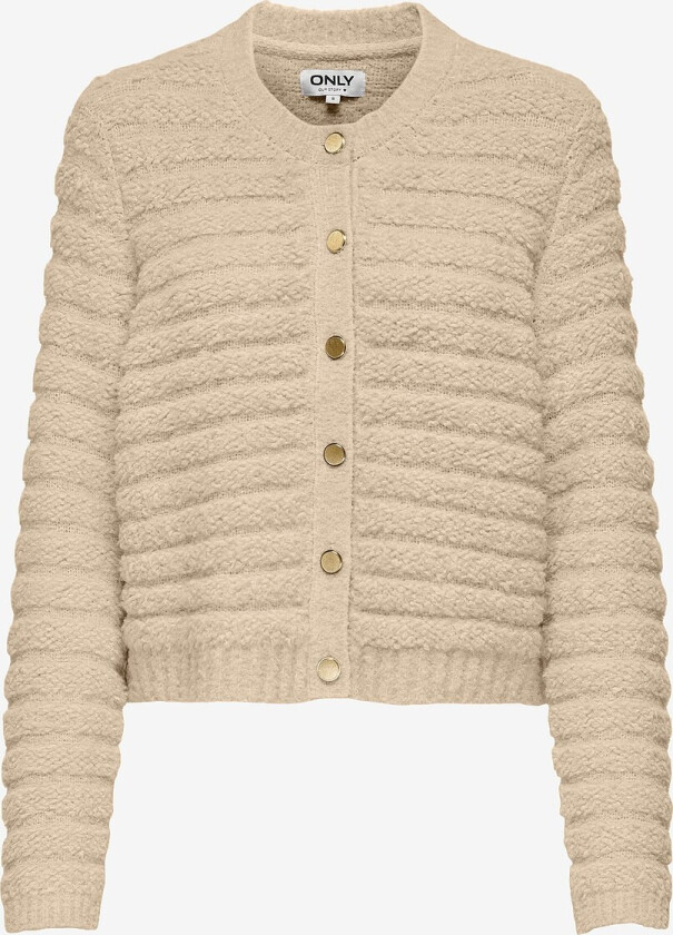 Kardigan onlAndrea Life LS O-neck - Beige