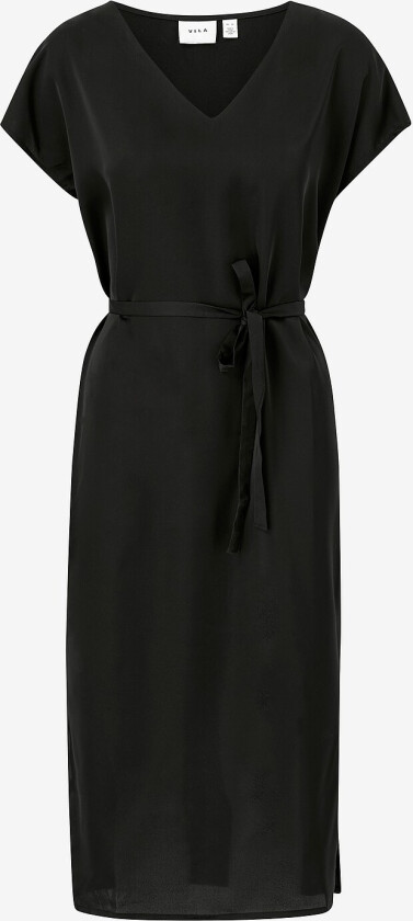 Kjole VIELLETTE V-NECK S/S DRESS/SU - NOO - Svart