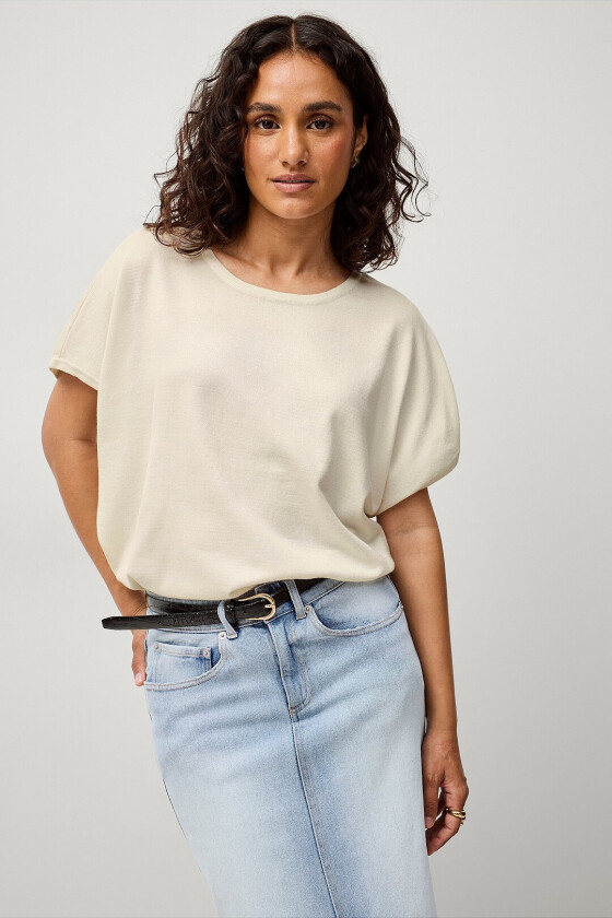 Topp Milasz R-n SS Pullover - Hvit