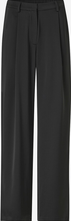 Bukser Sarah Elastic Waist Satin Pants - Svart