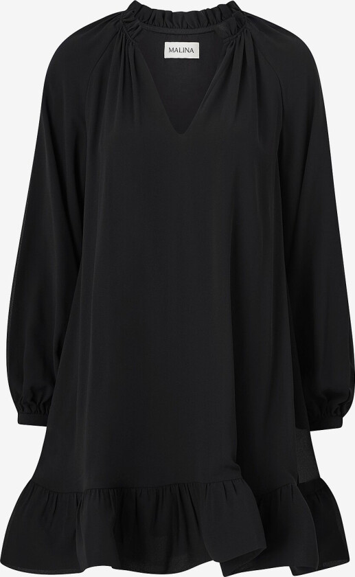 Kjole Alva Frill Detailed Mini Dress - Svart