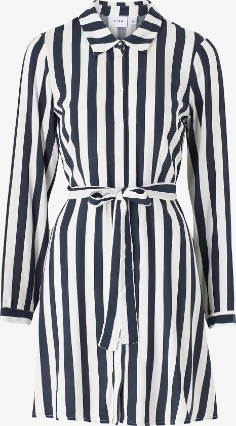 Skjortekjole viLisa L/S Short Shirt Dress - Hvit