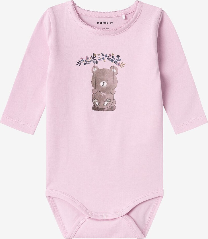 Bodysuit nbfOley LS Body Box - Rosa
