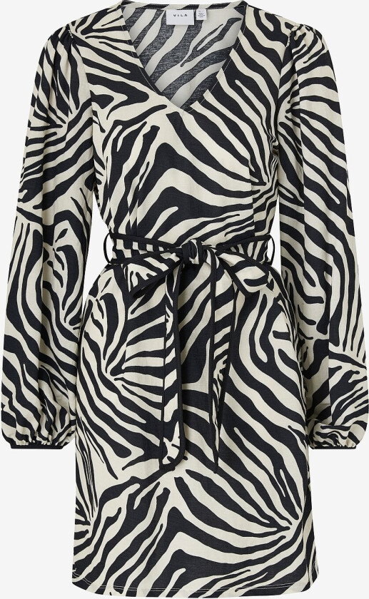 Kjole viMiran Molli V-neck L/S Short Dress - Svart