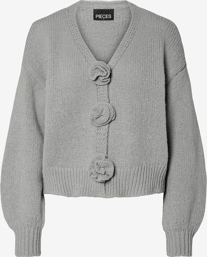 Kardigan pcFatima LS Knit Cardigan - Grå