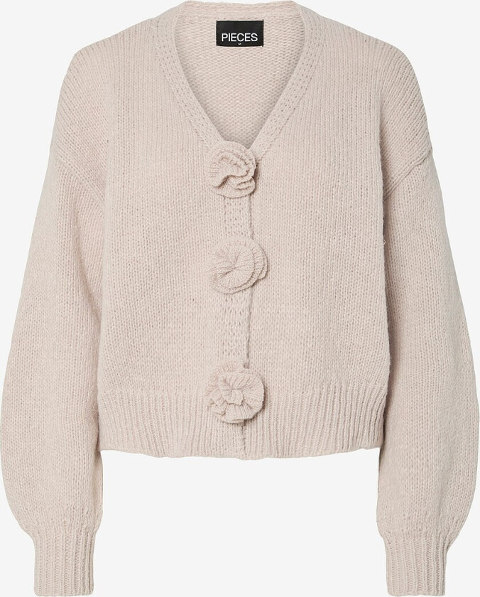 Kardigan pcFatima LS Knit Cardigan - Grå