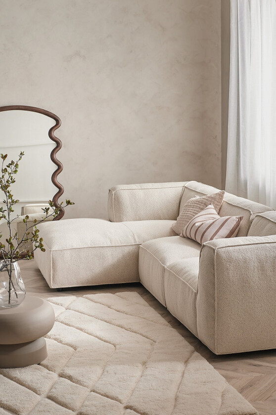 Sofa Bina 3-seter med venstre sjeselong - Beige