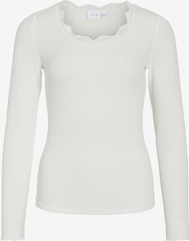 Topp viSia L/s O-neck Top/ka - Hvit