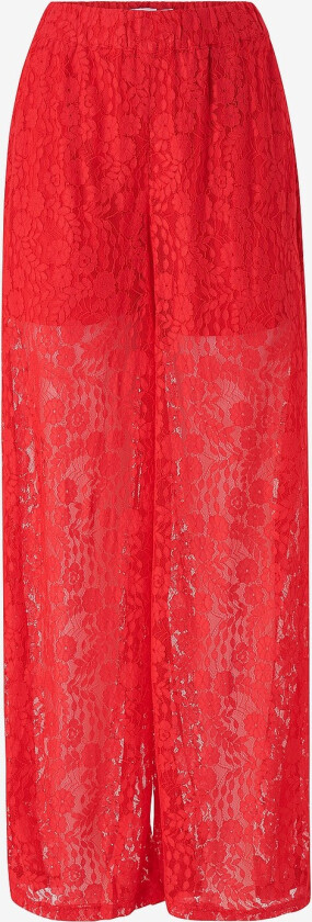 Bukse viSelly HW Lace Pants - Rød