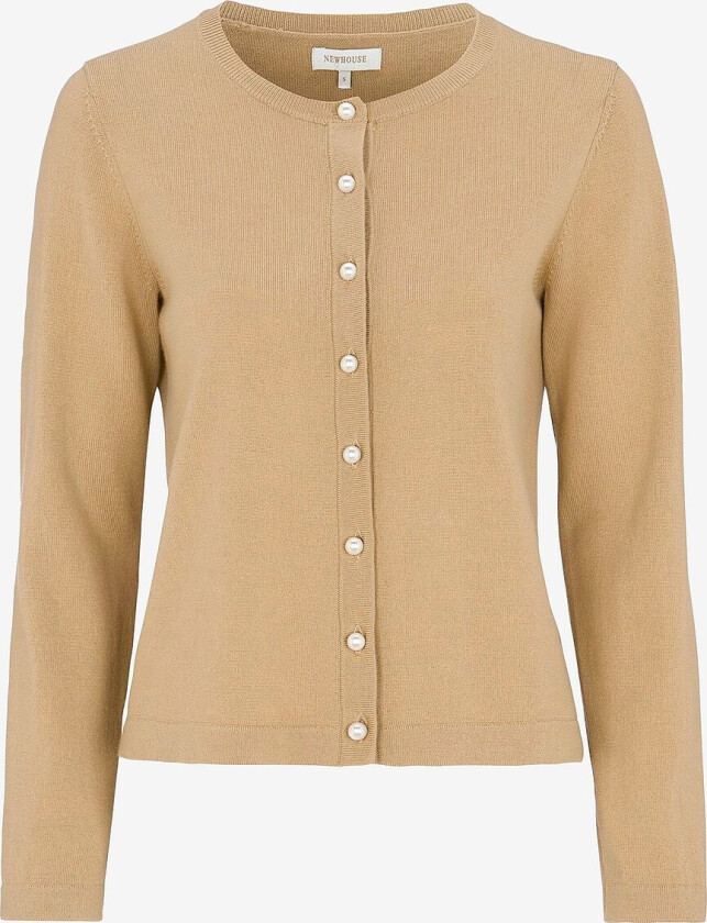 Cardigan med perlemor Paris - Brun