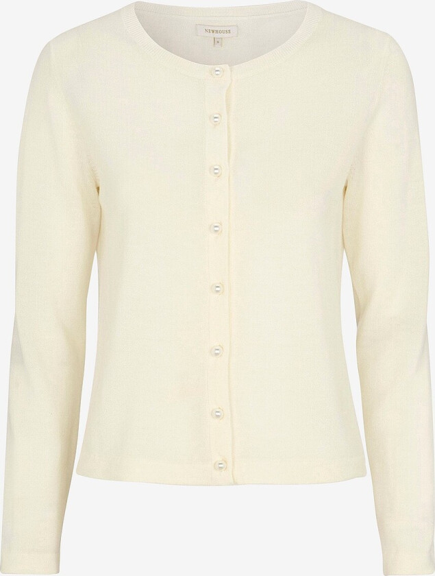 Cardigan med perlemor Paris - Hvit