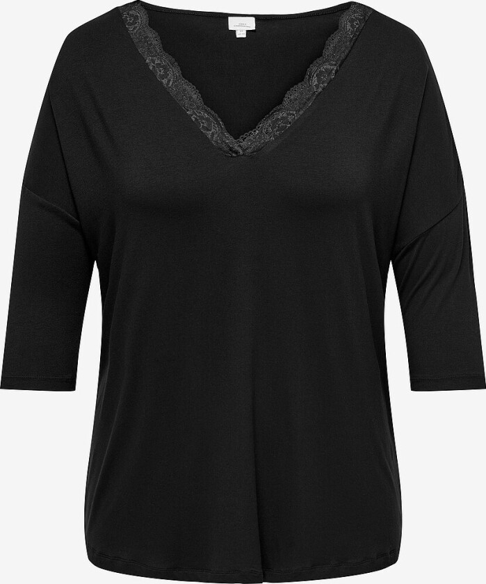 Topp carMalle 3/4 Lace Top Jrs - Svart
