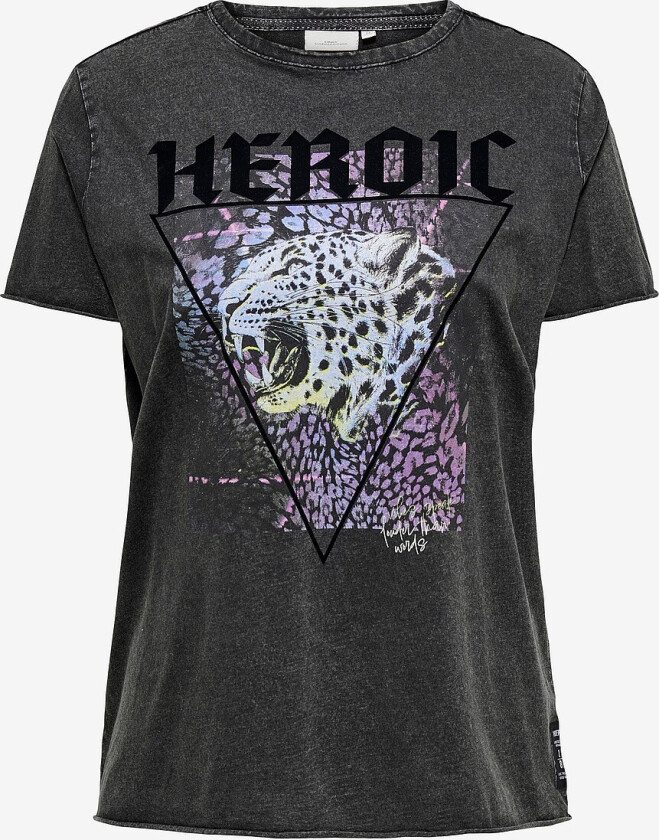 Topp carMiko Life Washed SS Reg Tee Jrs - Svart