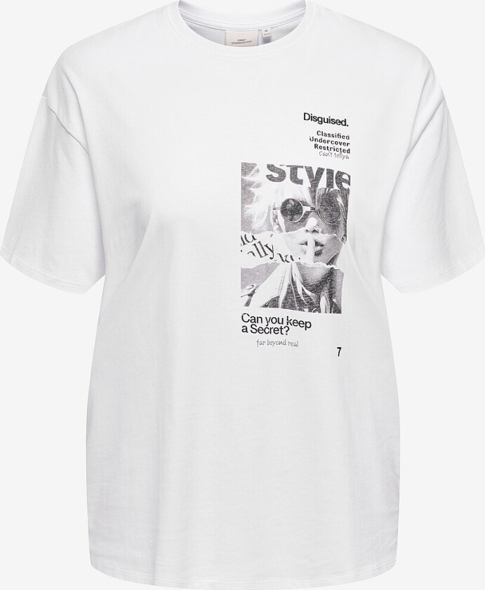 Topp carPernille S/S Style Top Jrs - Hvit
