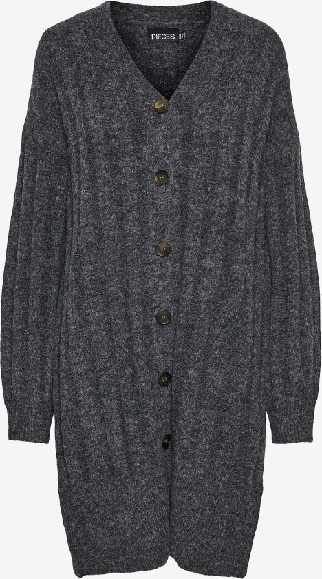 Kardigan pcNadia LS V-neck Knit - Grå