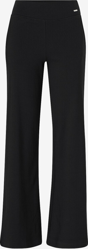 Bukser Ease Ribbed Wide Pants - Svart