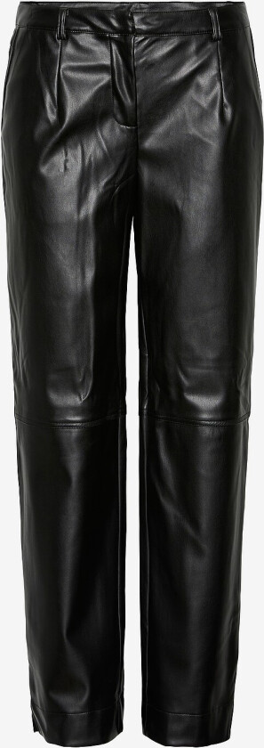 Bukser pcNeeth MW PU Pants - Svart