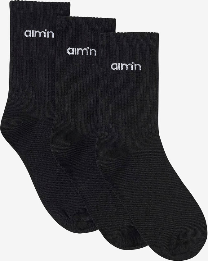Sokker Black Logo Socks 3-pakning - Svart