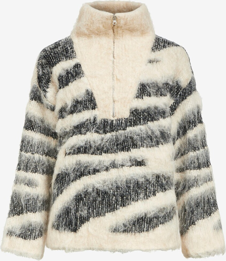 Genser objEileen Knit L/s LO Pullover 136 - Hvit