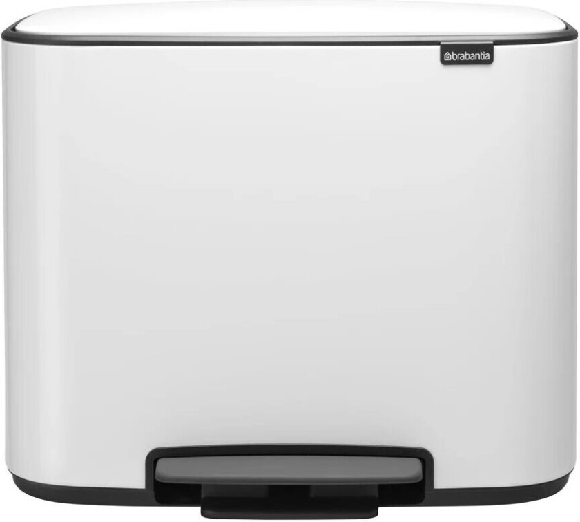 Bo pedalbøtte 3x11 l hvit