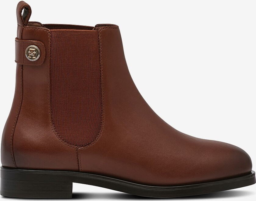 Chelseaboots TH Stud Leather Low Chelsea - Brun