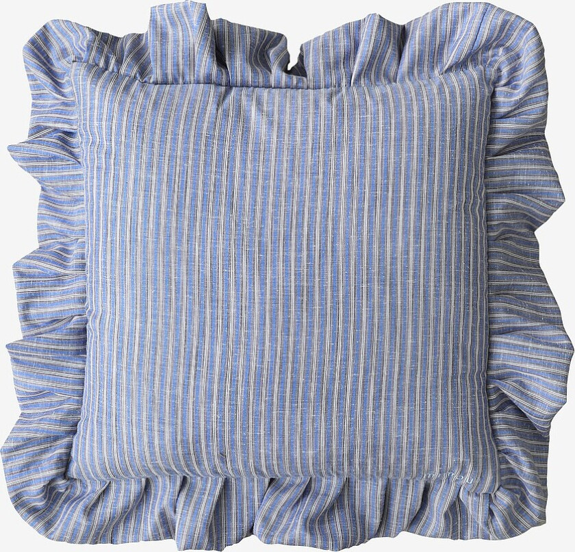 Pute med volang Stripe - Blå