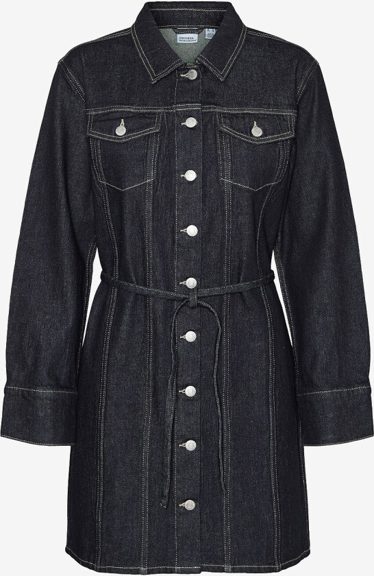 Skjortekjole vModa LS Short Dnm Dress Ra3009 - Blå