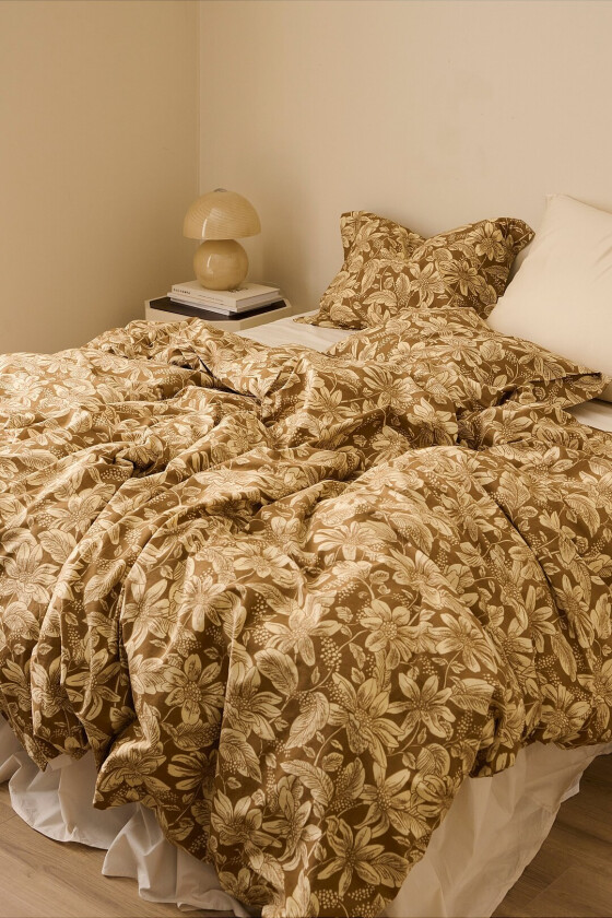 Sengesett Juliette Nature i organisk bomull 2 eller 3 stykker - Gul