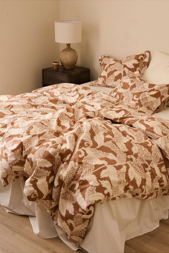 Sengesett Juliette Nature i organisk bomull 2 eller 3 stykker - Brun