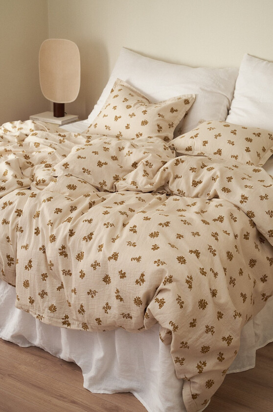 Sengesett Candela Bunch i musselin - Beige