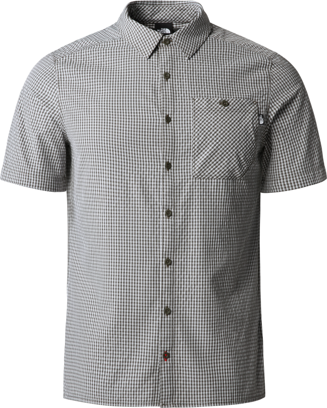 Men's Hypress Shirt S, New Taupe Green Plaid