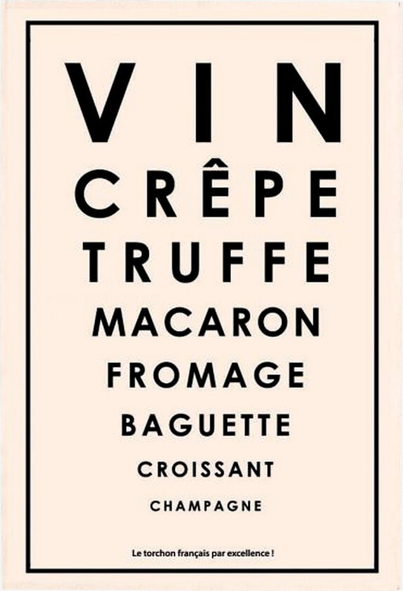 Kjøkkenhåndkle French Specialites 48 X 72 - Hvit