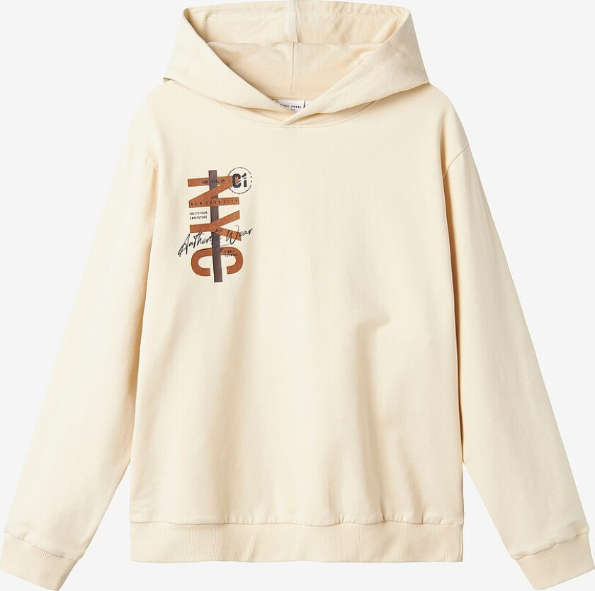 Hettegenser Nkmvugo LS Nreg Sweat WH Bru - Beige