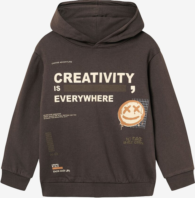 Hettegenser nkmOposte LS Nreg Sweat - Brun