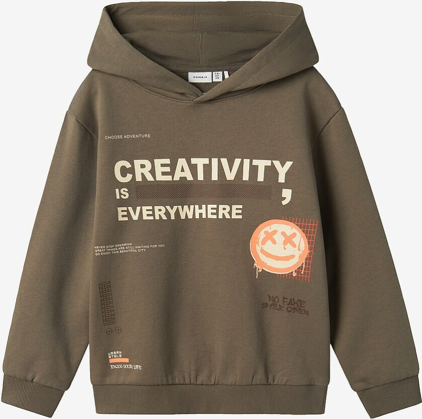 Hettegenser nkmOposte LS Nreg Sweat - Grønn