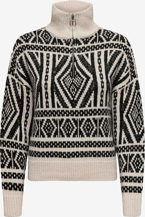 Genser onlFelicia LS Zip Pullover Knt - Beige
