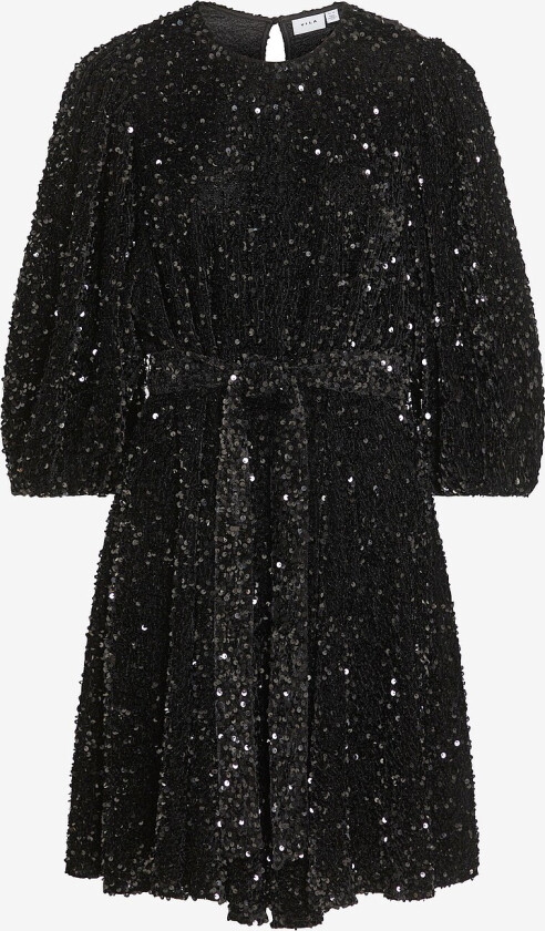 Kjole viFaith O-neck 3/4 Short Dress - Svart