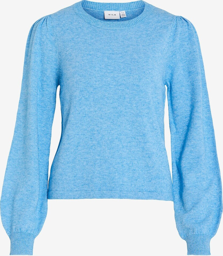Genser viRil L/s O-neck Knit Top/ln - Blå