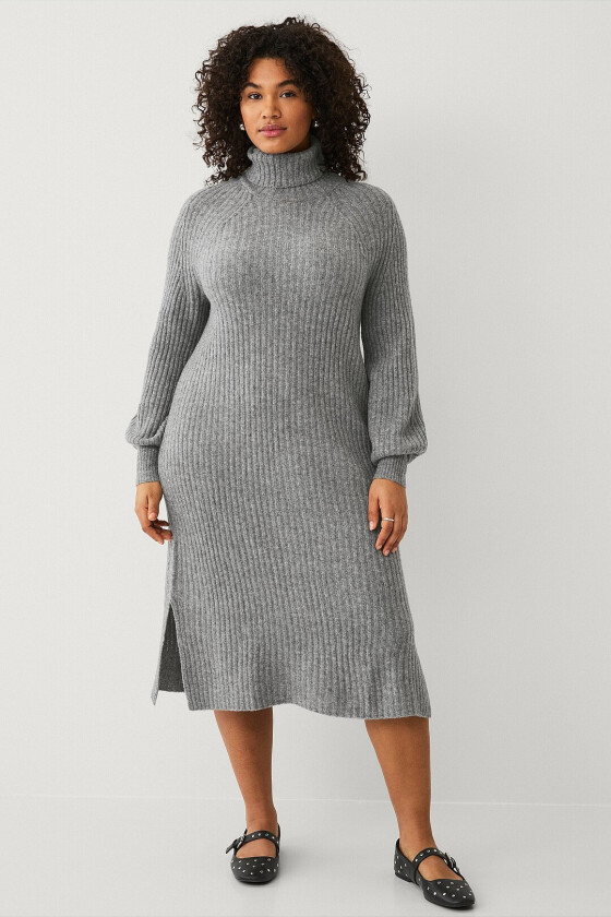 Kjole caComfy L/S Blk Dress - Grå