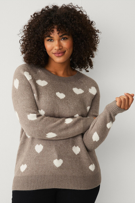 Genser mHeart L/S Pullover - Beige