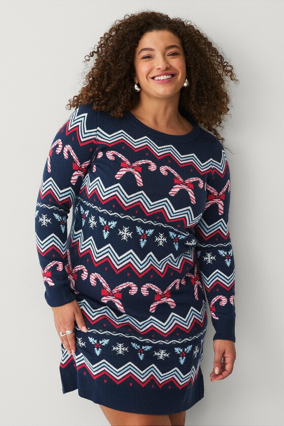 Julekjole mCandycane L/S Abk Dress - Blå