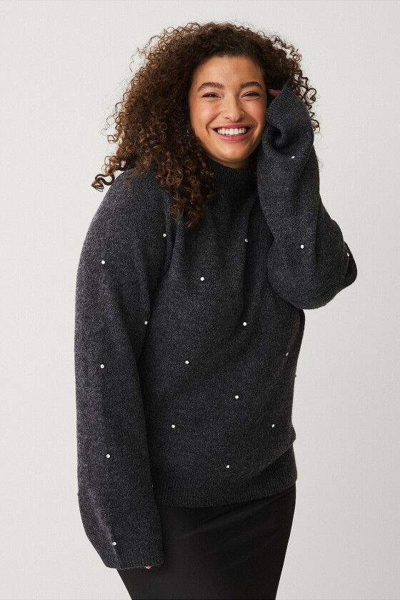 Genser mEllen L/S Pullover - Grå