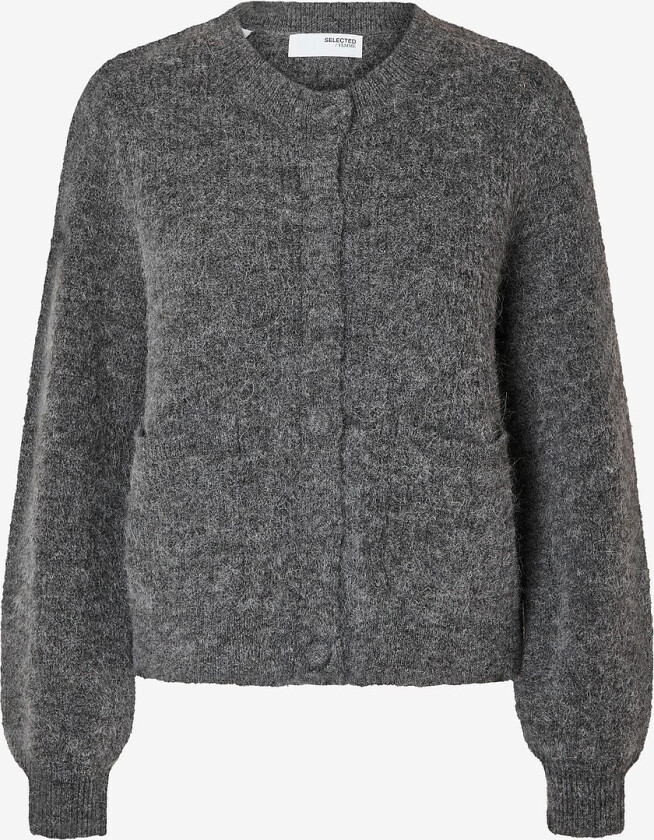 Kardigan slfSia Ras LS Knit Pocket - Grå