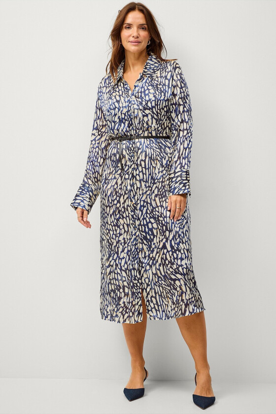 Skjortekjole Dress Camila - Blå