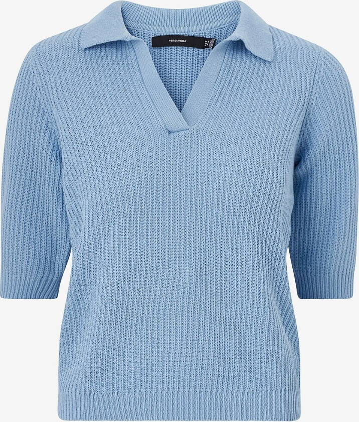 Pullover vmLux 2/4 Polo Pullover GA - Blå