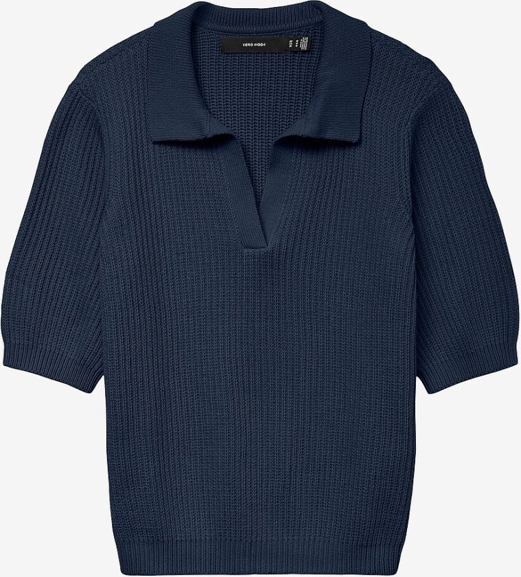 Pullover vmLux 2/4 Polo Pullover GA - Blå